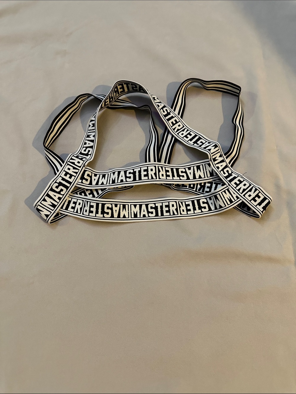 Andrew Christian Masters Black and White Logo Elastic harness